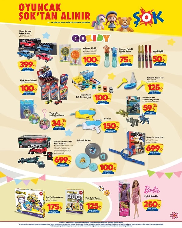 Gokidy Metal Serbest Teker Araba 399 TL