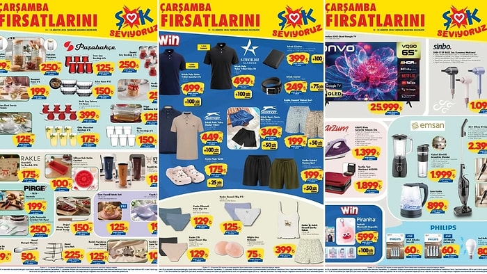 ŞOK'a Paşabahçe Ürünleri Geliyor! 12 Ağustos 2026 ŞOK Aktüel Ürünler Kataloğu