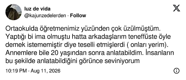 Benzer olaylar yaşayanlar da paylaştı.