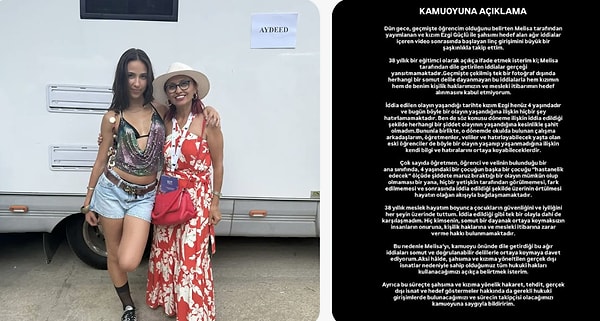 Ezgi Güçlü's mother also made a statement following the allegations, vehemently denying the accusations.