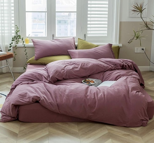 Solid Jersey pamuk örgü mor nevresim takımı %40 indirimle son 365 günün en düşük fiyatı net 858,98 TL!