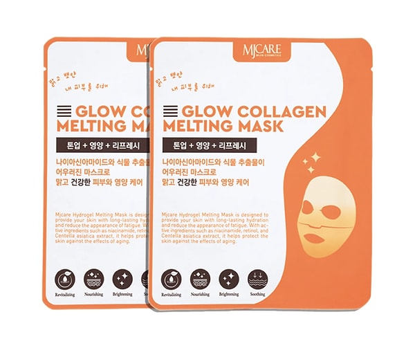 MJCARE Glow Collagen eriyen hidrojel yüz maskesi 2'li paket %53 indirimle 589,90 TL yerine net 274,95 TL!