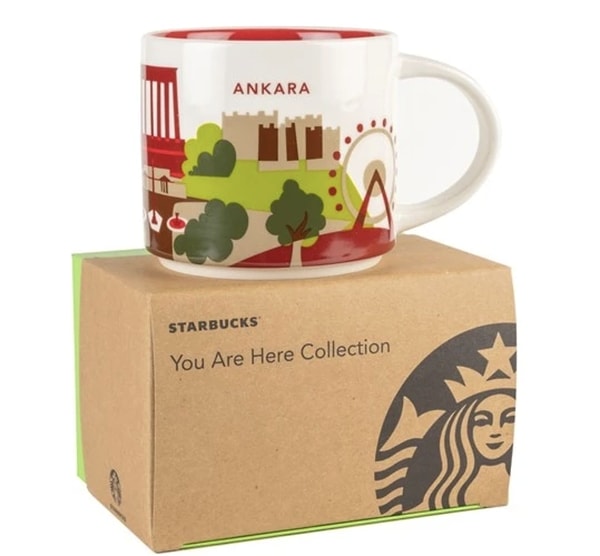 Starbucks Ankara şehir temalı porselen kupa sepette %20 indirimle 839,00 TL yerine net 671,20 TL!
