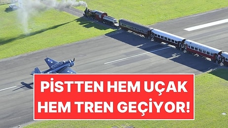 Uçakların İndiği Pistin Ortasından Tren Geçiyor