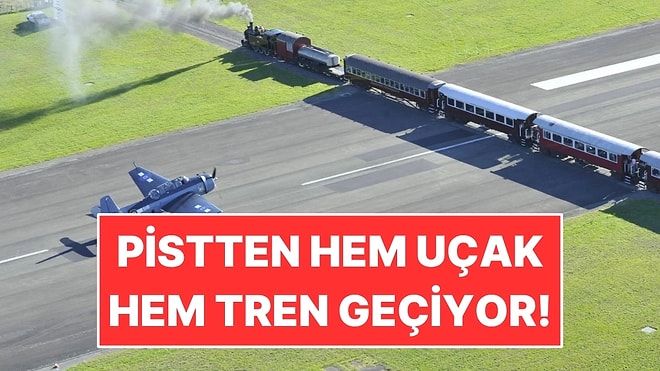 Uçakların İndiği Pistin Ortasından Tren Geçiyor