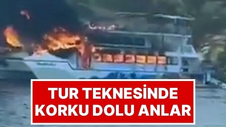 Fethiye'de 115 Yolcu Taşıyan Tur Teknesinde Yangın Çıktı: Tüm Yolcular Denize Atladı!