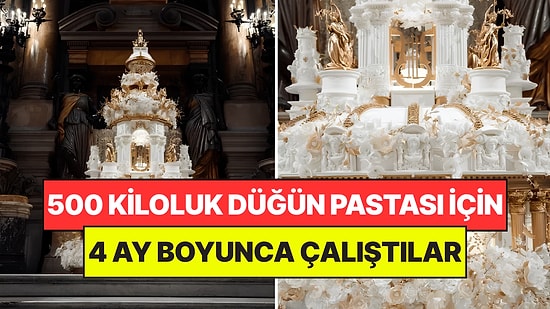 Düğün Pastalarını Yapmak 4 Ay Sürdü: 3,5 Metrelik Pasta 500 Kilo Ağırlığında Çıktı