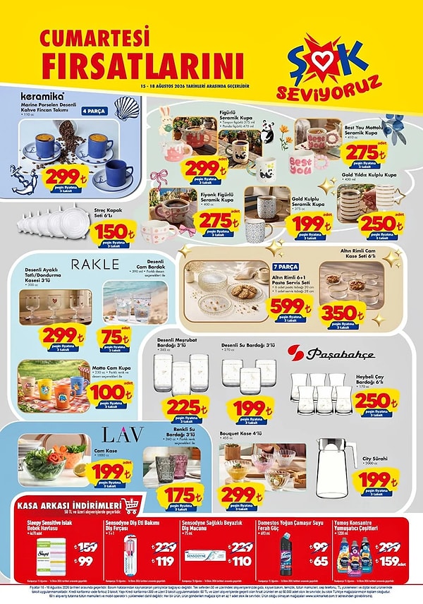 Keramika Marine Porselen Desenli Kahve Fincan Takımı 4 Parça 299 TL