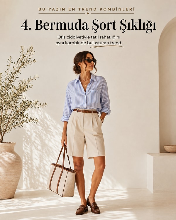 Bermuda şortlarla biraz “şehirli yaz insanı” havasına giriyoruz.