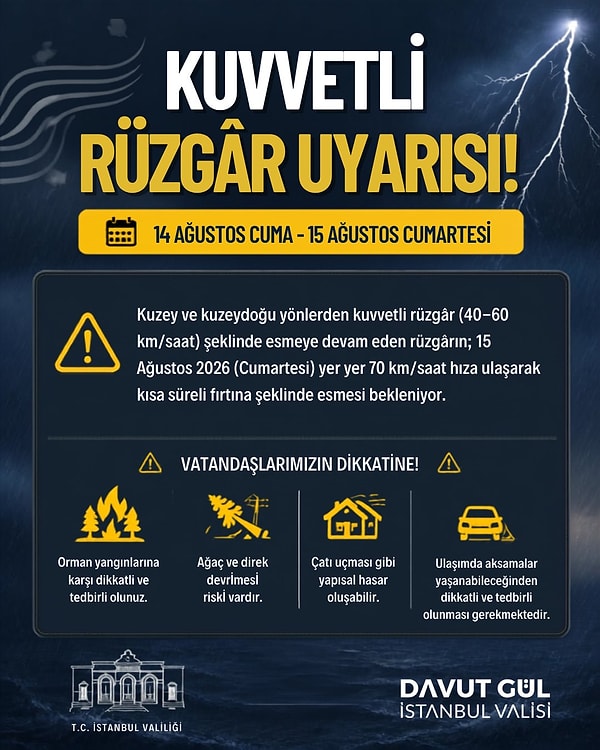 Ağaç devrilmesi, çatı uçması, ulaşımda aksamalara dikkat!