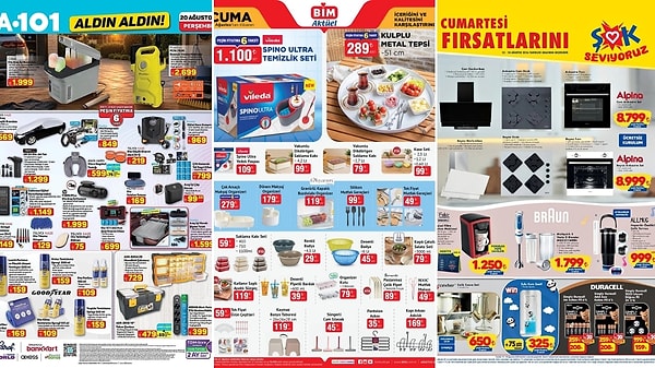 İndirim Günleri Başlıyor! 15 - 21 Ağustos Haftasında A101 ve BİM Aktüel Ürünler Listesinde Ne Var?