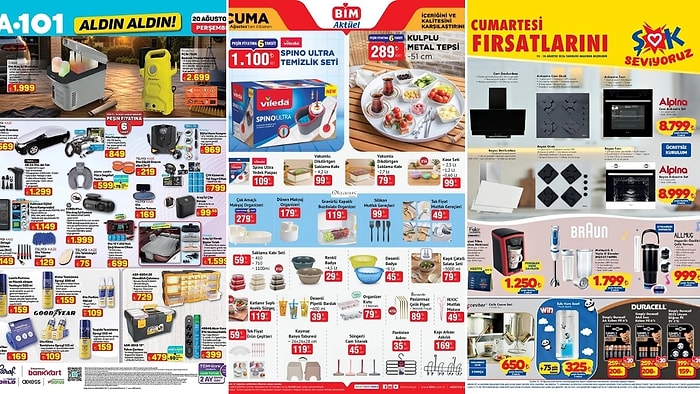 İndirim Günleri Başlıyor! 15 - 21 Ağustos Haftasında A101 ve BİM Aktüel Ürünler Listesinde Ne Var?