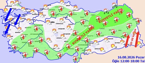 Bölgelerimize Göre Günün Hava Durumu: