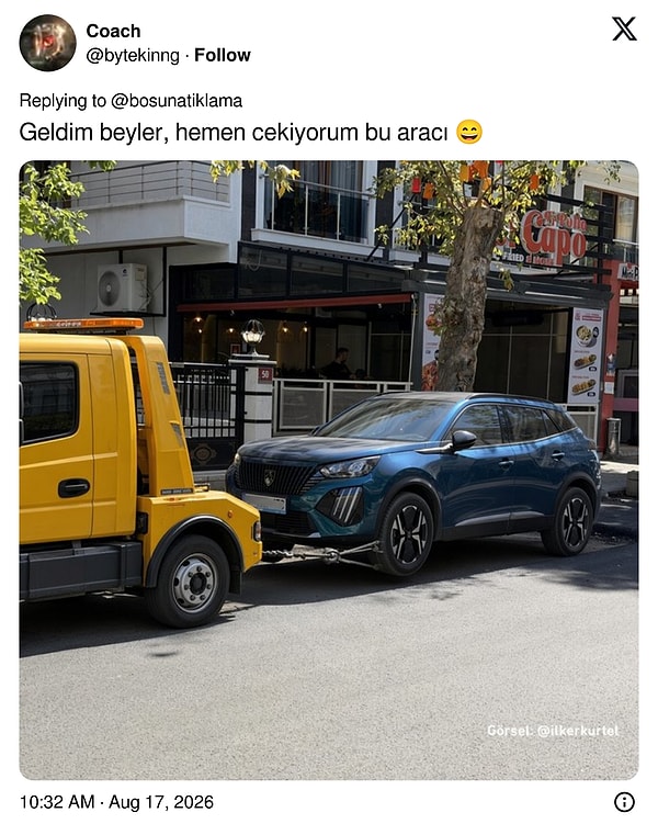 Kendi çekicilerini getirmek isteyenler oldu...