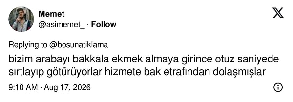 Arabayı çekmek için pusuda beklemek...