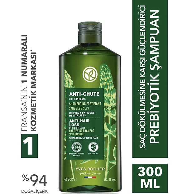 Yves Rocher saç dökülmesine karşı güçlendirici prebiyotik şampuan seçili ürünlerde 3 al 2 öde fırsatıyla!