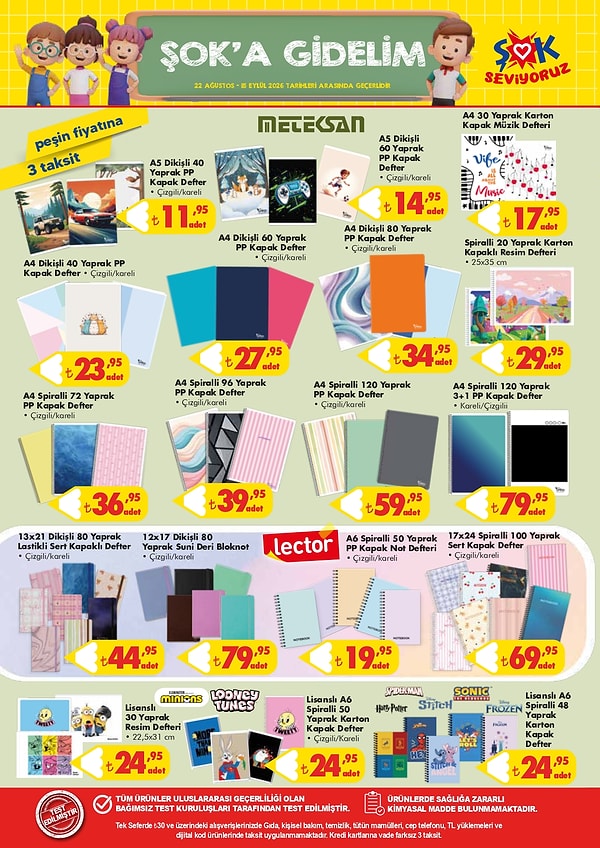 Meteksan A5 Dikişli 40 Yaprak PP Kapak Defter 11,95 TL