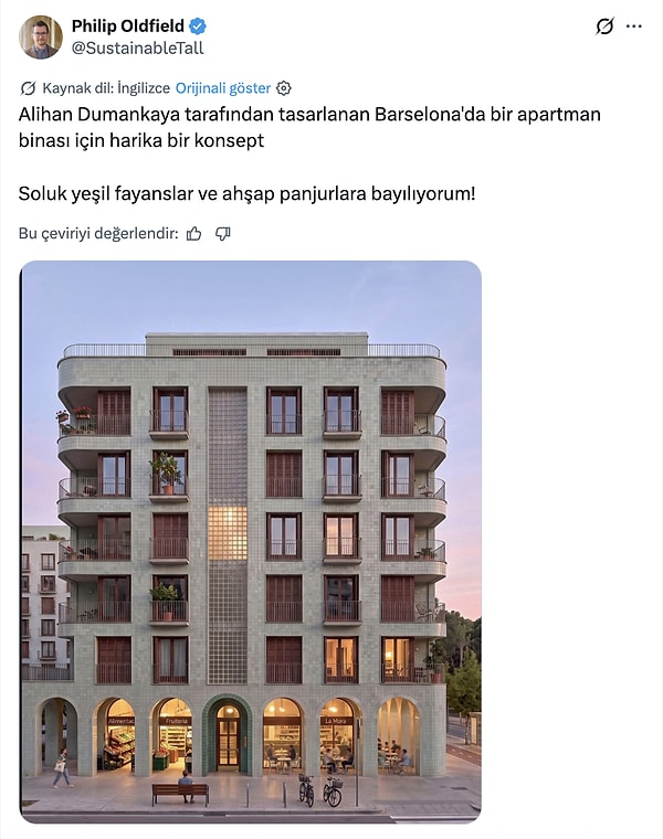 Mimar Alihan Dumankaya tarafından tasarlanan apartman konsepti birçok kişiden büyük övgü topladı.