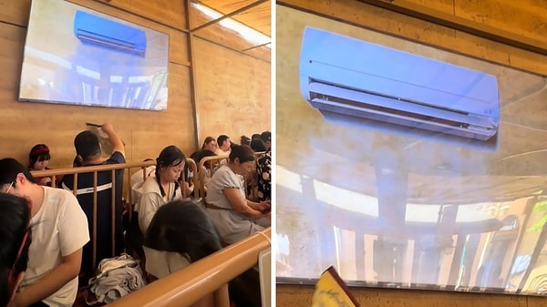 Dev ekrandaki görüntü yalnızca hava sıcaklığının 35 derecenin üzerine çıktığı günlerde gösteriliyor