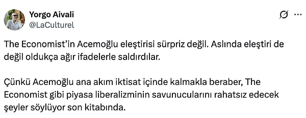 Acemoğlu The Economist polemiği sosyal medyada da tartışıldı.