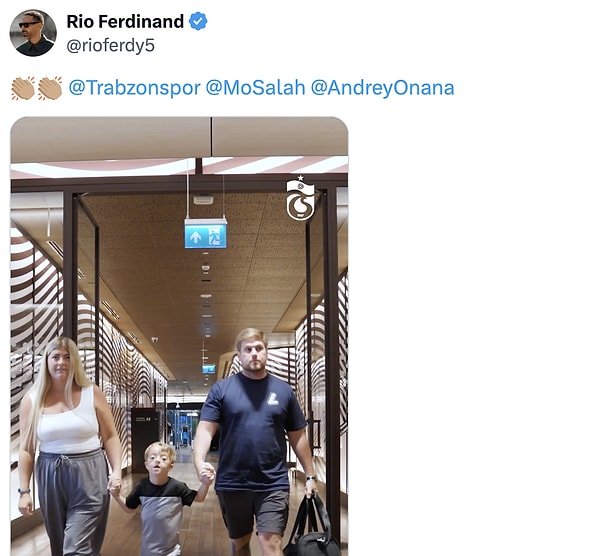 Bir tebrik de İngilizlerin efsane stoperi Rio Ferdinand'dan geldi.