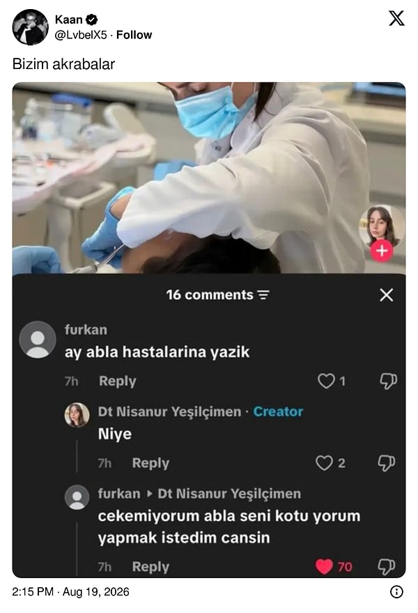 Haset kötü bir şey...