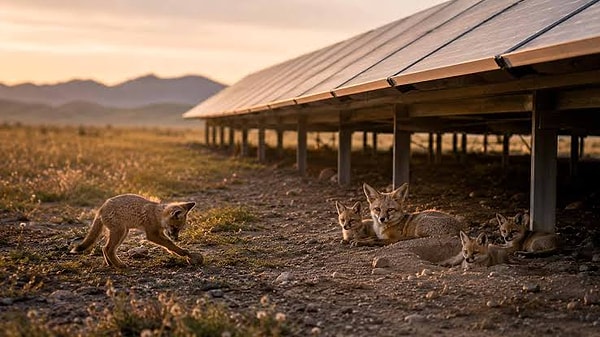 In the San Benito region, researchers tracked foxes fitted with GPS collars for three years at the Panoche Valley Solar Energy Plant, which spans approximately 1,245 acres.