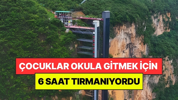 6 Saat Tırmanıyorlardı: Çocuklar Okula Rahat Gitsin Diye Uçuruma Dev Asansör Yaptılar