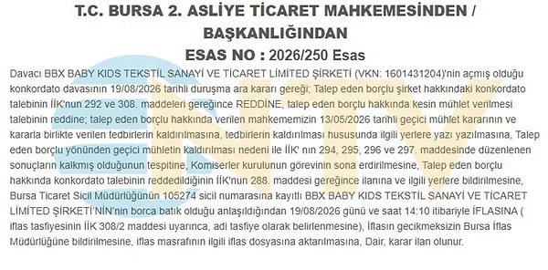 Türkiye'nin önemli sanayi merkezlerinden Bursa, köklü bir markasının daha kapanışına sahne oldu.
