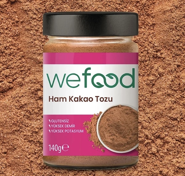 Wefood doğal ham kakao tozu sepette %45 indirimle net 275,00 TL!