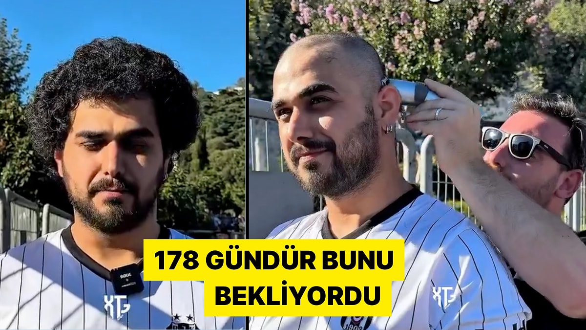 Beşiktaş Üst Üste 5 Galibiyet Alana Kadar Saçını Uzatan Taraftar Amacına Ulaştı
