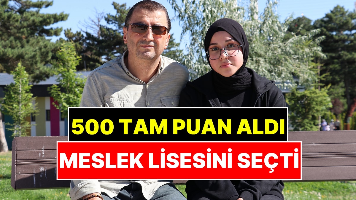 LGS'de 500 Tam Puan Aldı, Meslek Lisesini Seçti