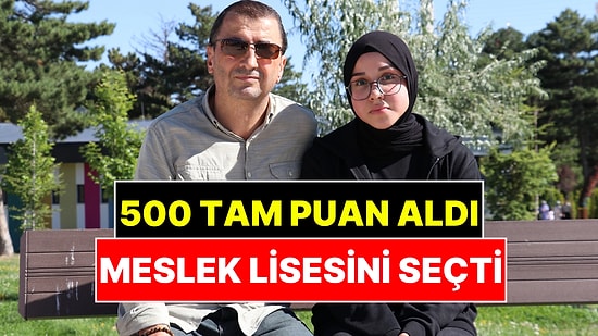 LGS'de 500 Tam Puan Aldı, Meslek Lisesini Seçti