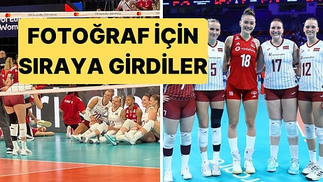 Letonyalı Voleybolcular Mağlubiyet Sonrası Yıldızlarımızla Fotoğraf Çektirmek İçin Sıraya Girdiler