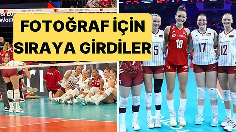 Letonyalı Voleybolcular Mağlubiyet Sonrası Yıldızlarımızla Fotoğraf Çektirmek İçin Sıraya Girdiler