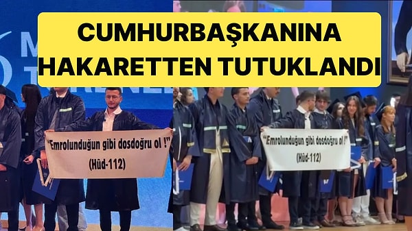 "Emrolunduğu Gibi Dosdoğru Ol" Pankartı Açmıştı