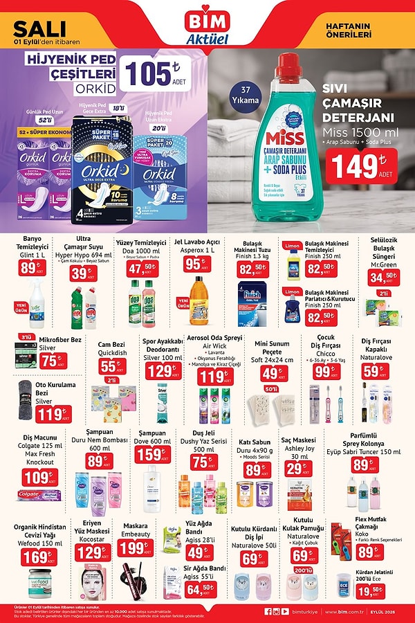 Orkid Hijyenik Ped Çeşitleri 105 TL