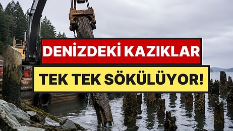 Denizde Büyük Temizlik Başladı: Onlarca Yıllık Kazıklar Tek Tek Çıkarılıyor