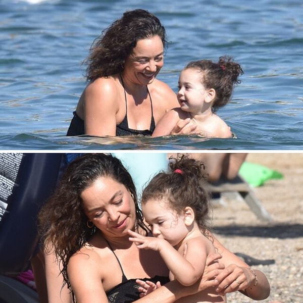 Azra Akın'ın 2 yaşındaki kızı Arya, Bodrum tatilinde annesiyle beraber objektiflere takıldı!