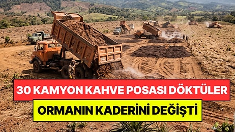 Çorak Araziye 30 Kamyon Kahve Posası Dökerek İmkansızı Başardılar
