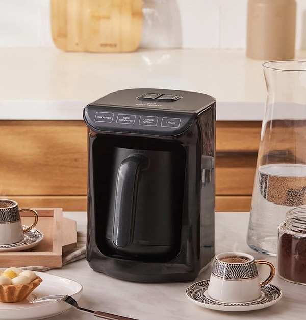 Emsan Közde Shiny Black Türk kahve makinesi %11 indirimle son 60 günün en düşüğü 1.219 TL!