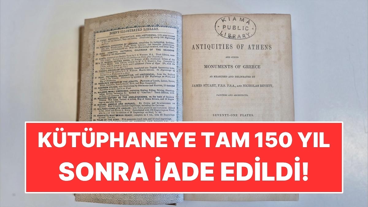 Kütüphaneye 150 Yıl Sonra İade Edilen Kitabın Cezası Dudak Uçuklattı