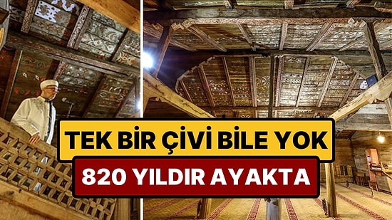 820 Yıldır Ayakta: Çivi Kullanılmadan Yapılan Ahşap Cami Tarihe Meydan Okuyor