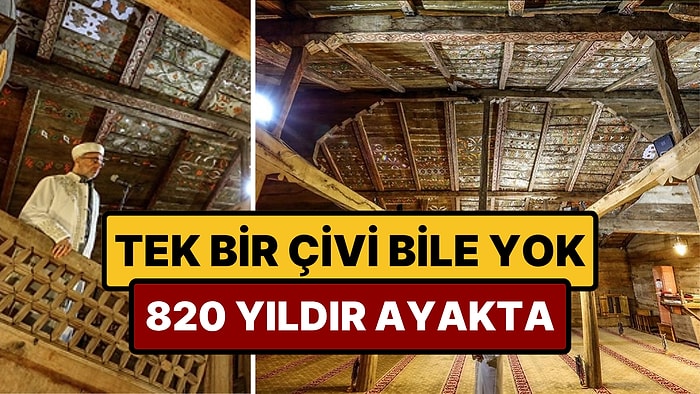 820 Yıldır Ayakta: Çivi Kullanılmadan Yapılan Ahşap Cami Tarihe Meydan Okuyor