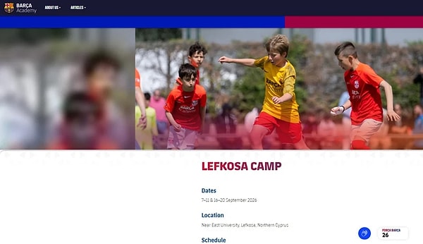 Dünya futbolunun en büyük markalarından biri olan Barcelona, yetenekli gençleri keşfetmek ve eğitmek amacıyla rotasını Kuzey Kıbrıs Türk Cumhuriyeti'ne çevirdi.