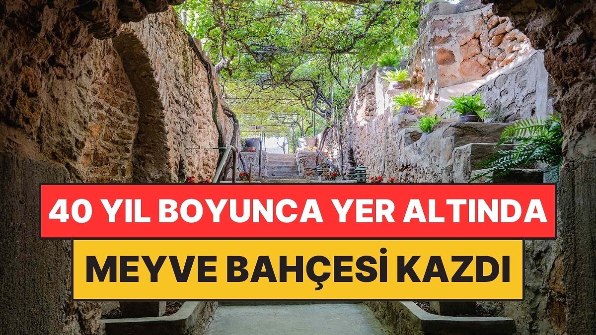 Toprağı Verimsiz Çıkınca 40 Yıl Boyunca Yer Altında Meyve Bahçesi Kazdı