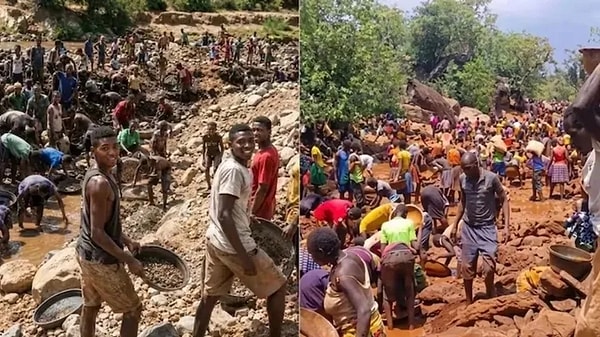 Bugünlerde söz konusu bölge, sadece Kenyalıların değil, Uganda gibi sınır komşusu ülkelerden gelenlerin de omuz omuza çalıştığı derme çatma bir maden sahasına dönüşmüş durumda.