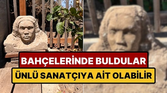 Gizemini Çözmeye Çalışıyorlar: Bahçelerinde Gömülü 70 Kiloluk Heykel Buldular!