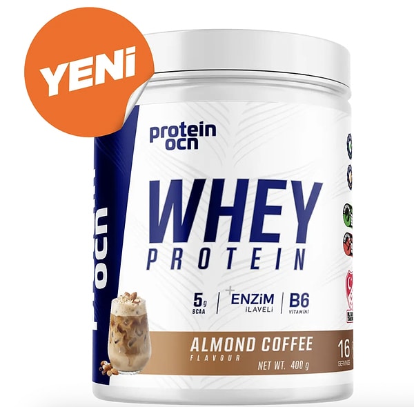 Lansmana özel Almond Coffee aromalı Whey Protein paketi 1.299,00 TL yerine net 899,00 TL!