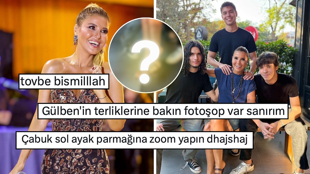 Oğullarıyla Doğum Günü Pozu Veren Gülben Ergen'in Ayağındaki Gariplik Dikkat Çekti!